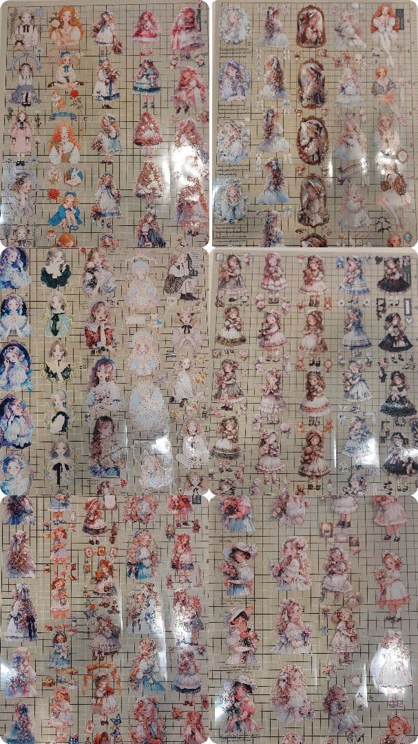 マスキングテープ　pet【マステ切り売り】53種類×１ループ+おまけ　 女の子