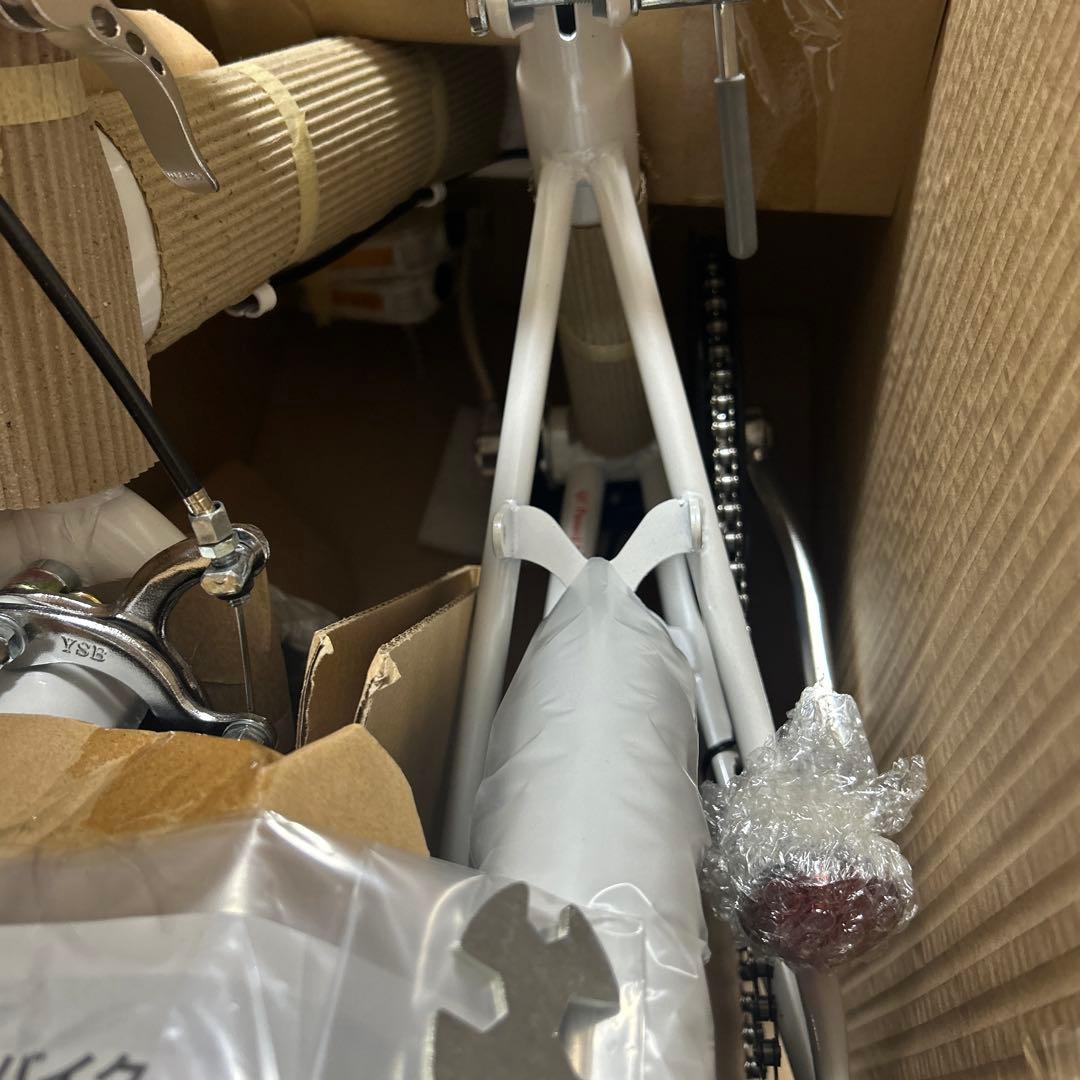 ☆お父さんバイク　折りたたみ自転車　ソフトバンク　白