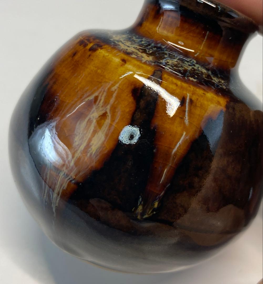 【茶道具】桶谷定一造　丸壺茶入（共箱）