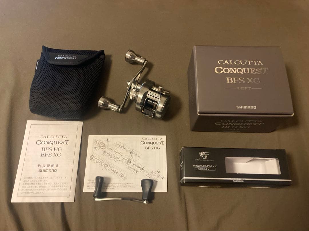 シマノ 23カルカッタコンクエスト BFS XG 左　夢屋ハンドル付