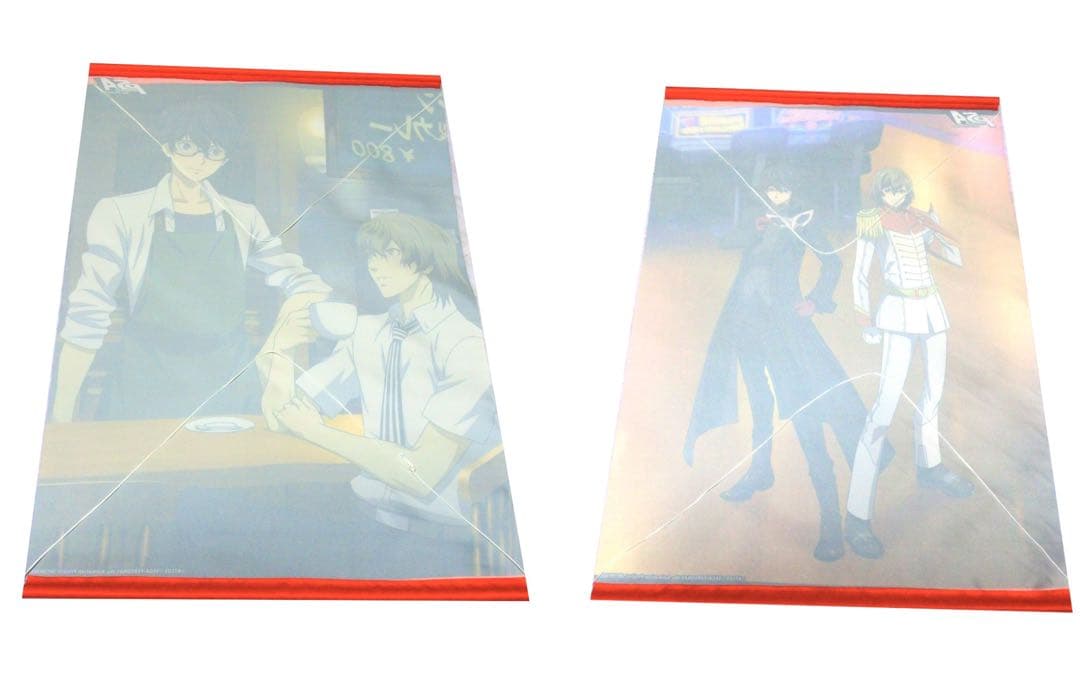 【2種セット】ペルソナ5 アニメイト 連動特典 タペストリー 雨宮蓮 明智吾郎
