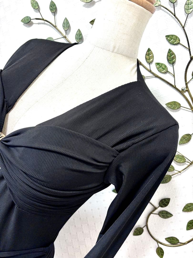 社交ダンス★新品★レッスンウェア★セクシー★2点セット★黒色