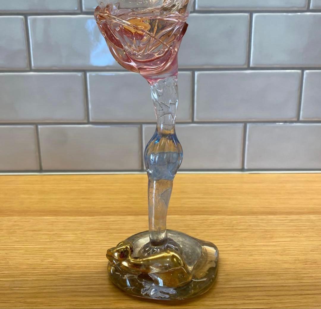 河内麻子　asako kawachi ワイングラス　ガラス　ガラスアート