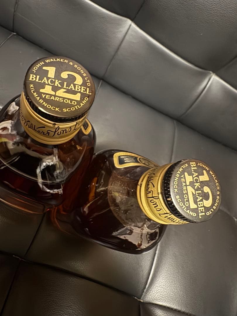 【古酒・美品】ジョニーウォーカー黒 12年 75cl表記 2本セット