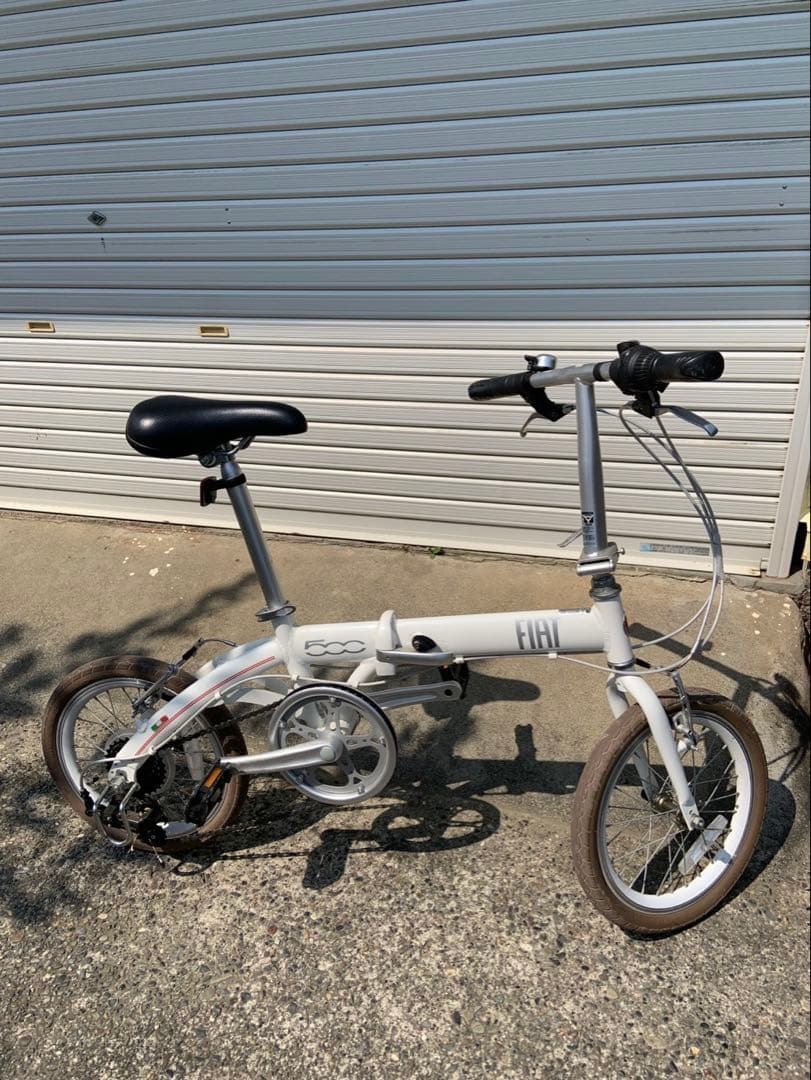 フィアット 折りたたみ自転車 ホワイト