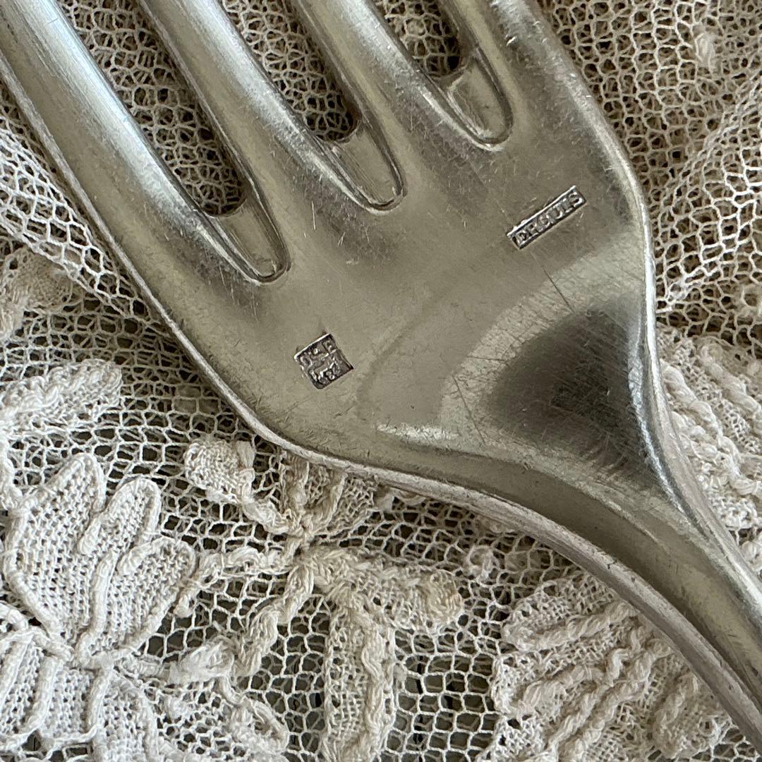 【専用】フランスアンティーク　すずらん　2組　スプーン＆フォーク　モノグラム