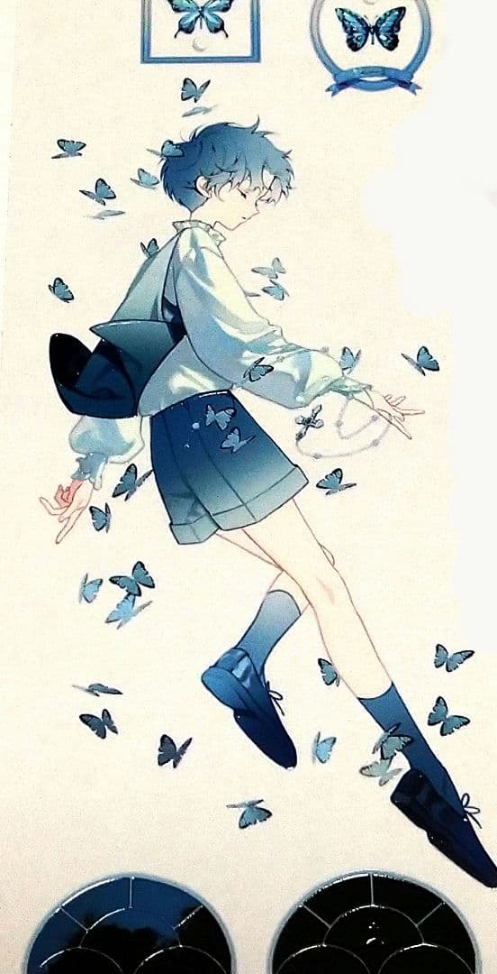 J820＃蝶舞晨曦(水晶)刺猬家切り売り海外人物マステ男の子