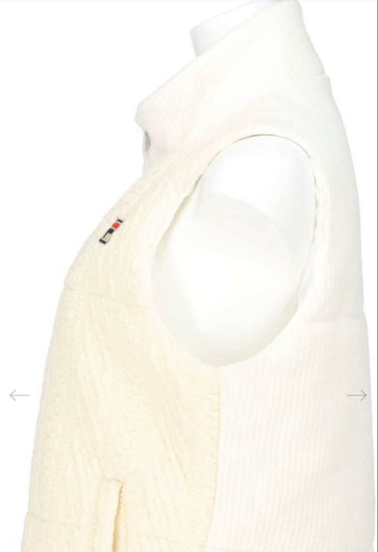 FILA モーデュロイニットニットキルトベスト Sサイズ