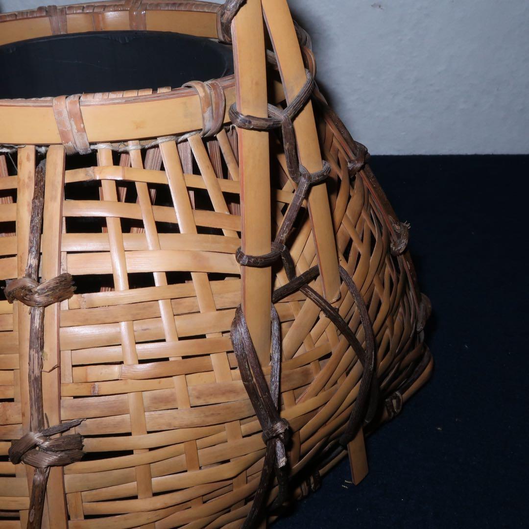 【茶道具】宗全籠　花入　桐箱付き