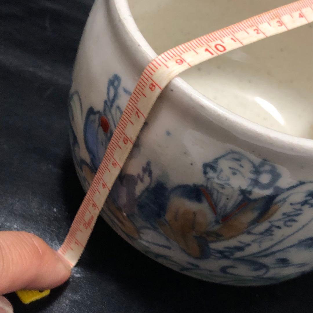 美しい古美術◼️蔵から富士山を眺めながら不老長寿を語らう仙人の抹茶茶碗が出て来た。