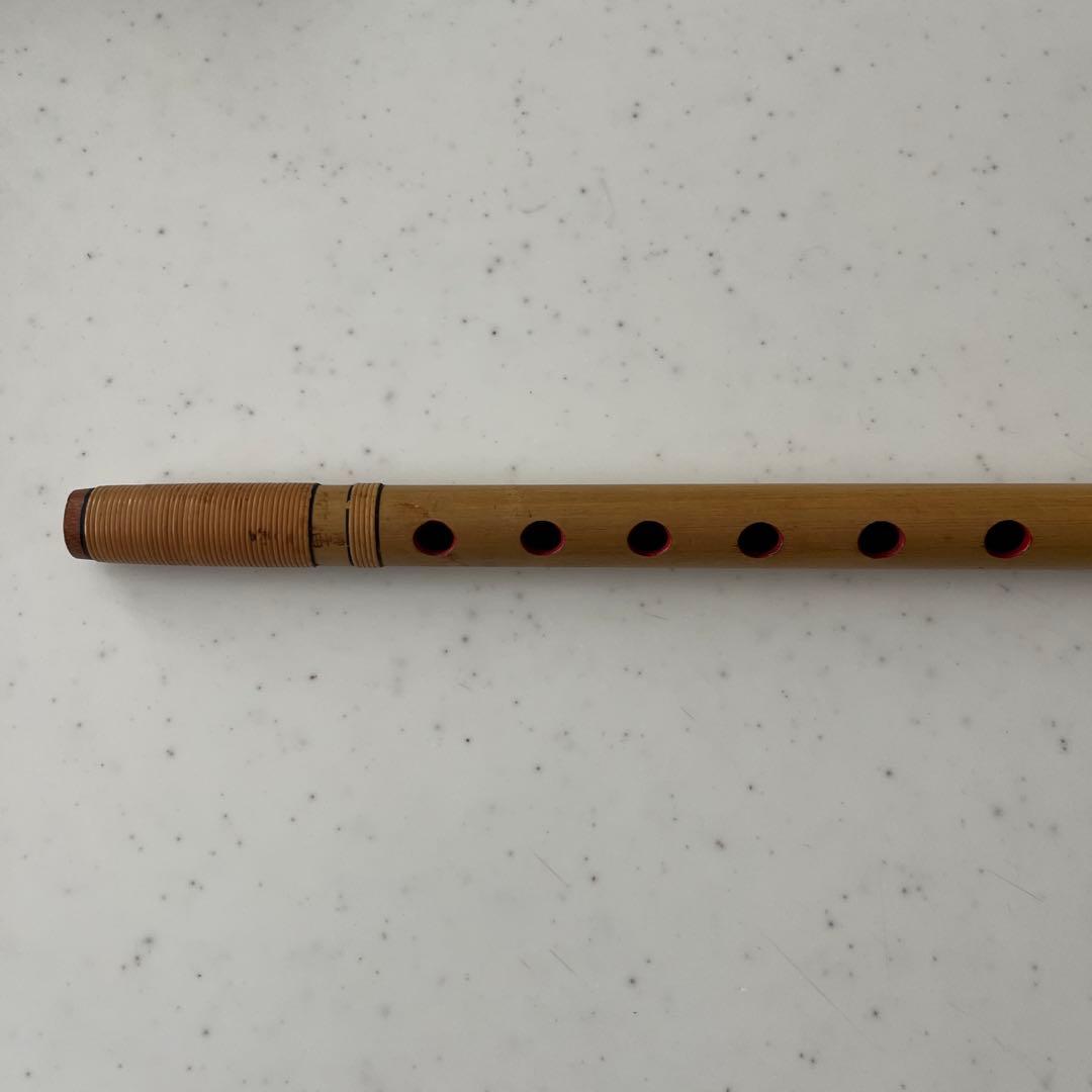 篠笛　六本調子６穴　獅子田　竹渓　藤両巻