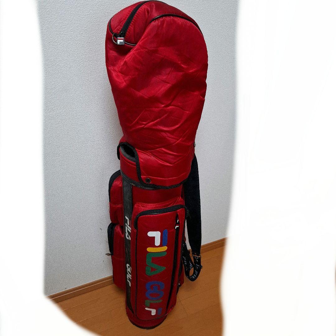 FILA GOLF 赤色キャディバッグ　セット　クラブ