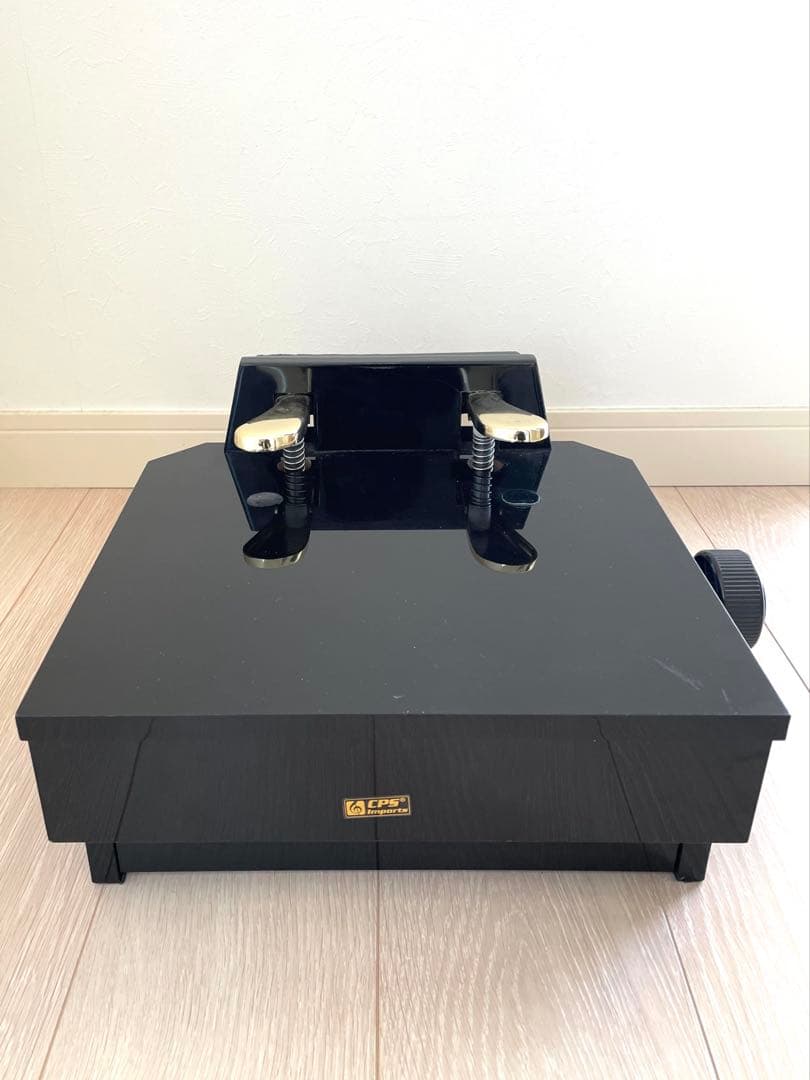 ピアノ　補助ペダル ダブル　木製 ブラック