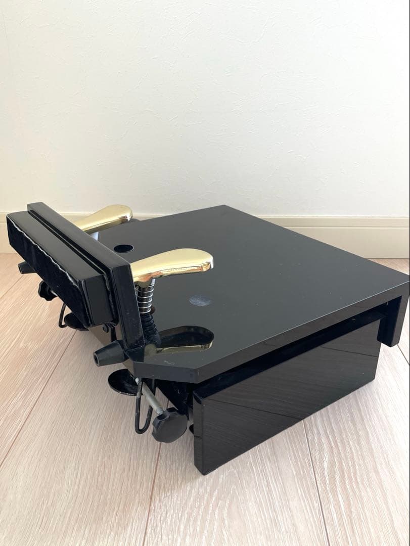 ピアノ　補助ペダル ダブル　木製 ブラック