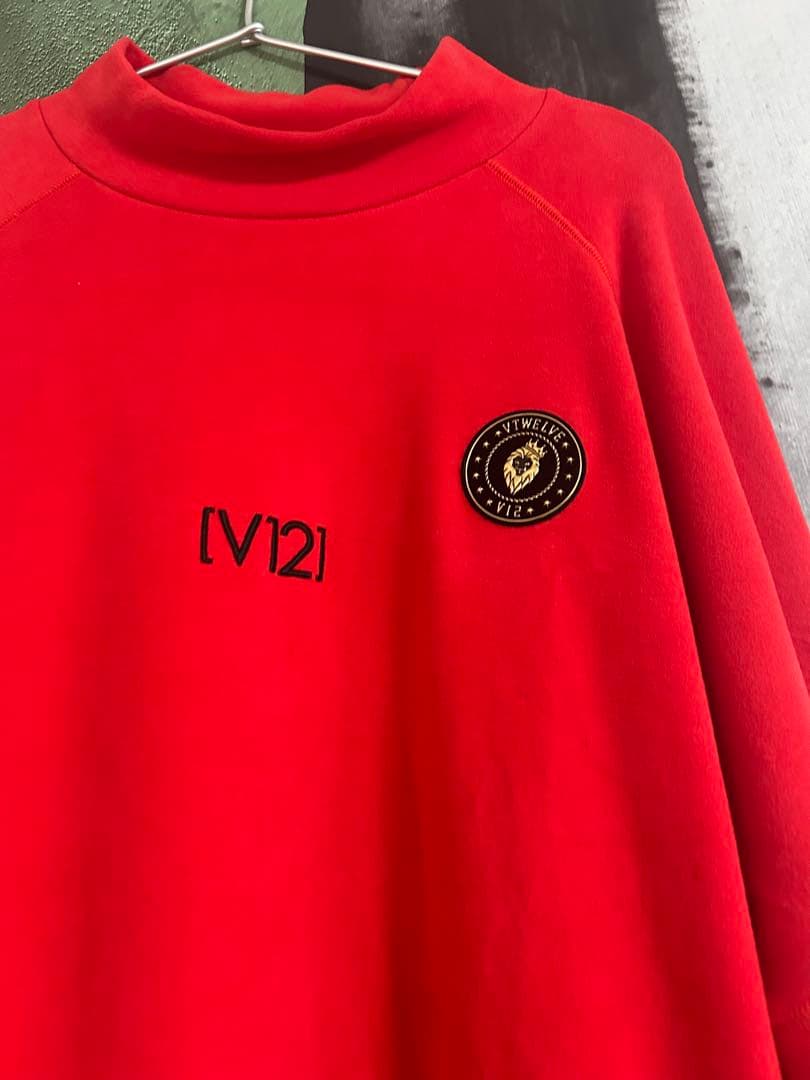 V12（ヴィトゥエルヴ) WIDY MOCK /モックネックM 赤 未使用ゴルフ