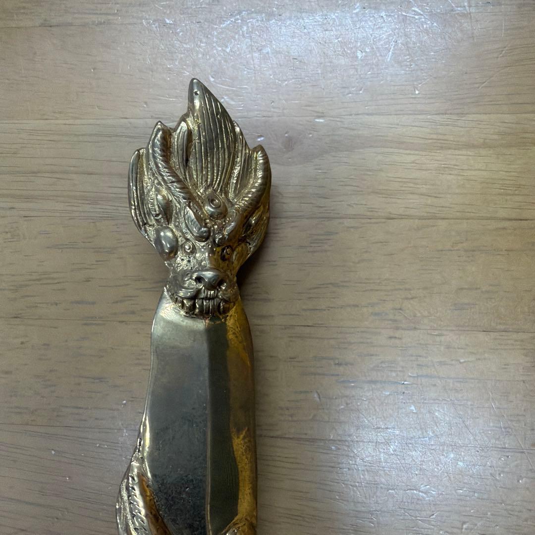 真鍮製倶利伽羅不動尊装飾品