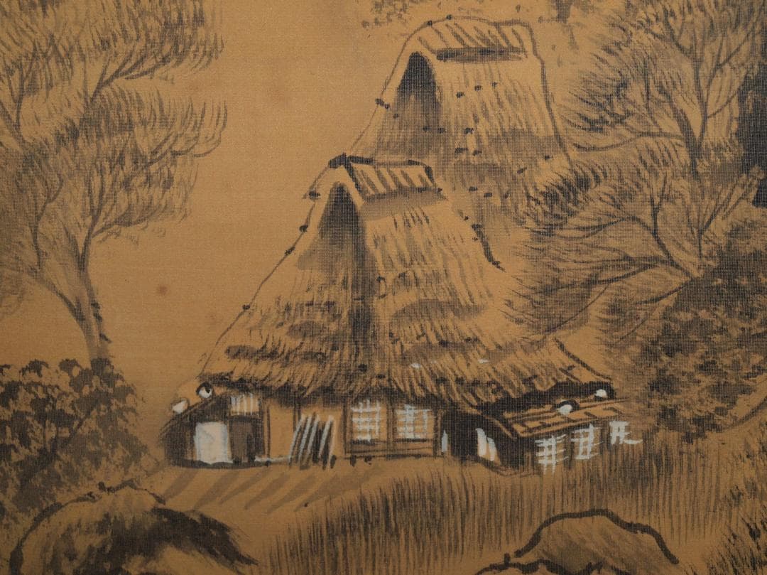 民間仕入れ品　中国清時代青沢作　掛け軸　肉筆絵　人物図 AK2159A9-2