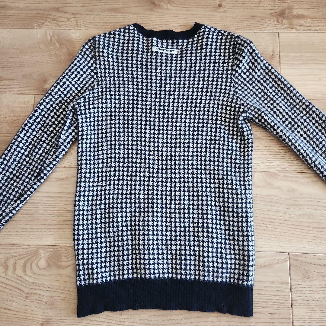 パーリーゲイツ 千鳥格子 カシミヤ混 ニット メンズ PEARLY GATES