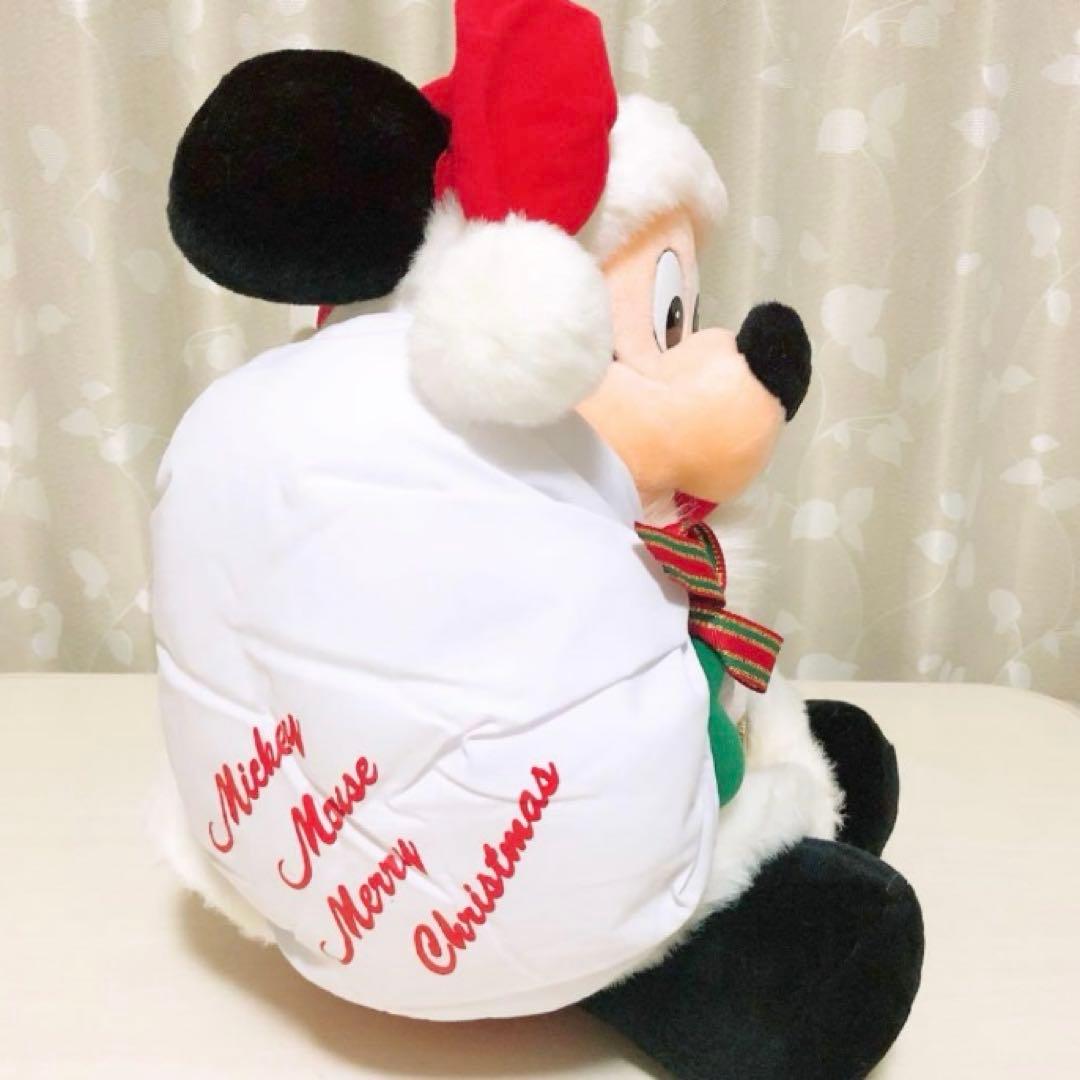 ミッキーマウスのサンタクロース　ぬいぐるみ　当時品