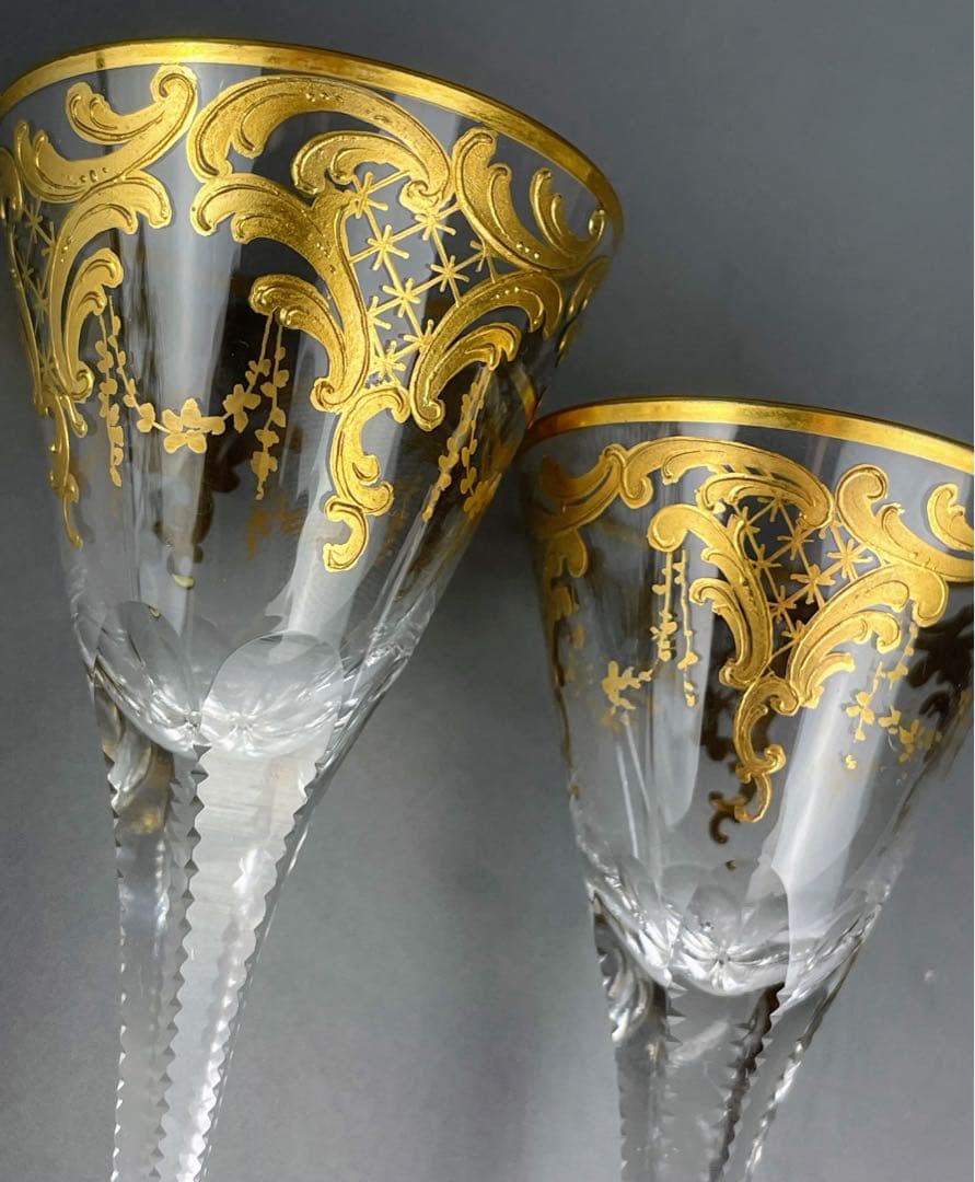 【美品】モーゼル 金彩 ショットグラス リキュール ２客セット スプレンティッド