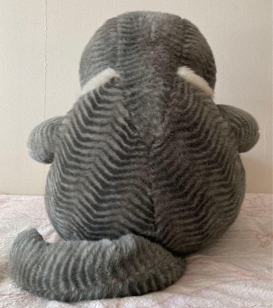 ぬいぐるみ ジョリーマンマ特大 オリエンタルトーイ 眠り猫 グレー