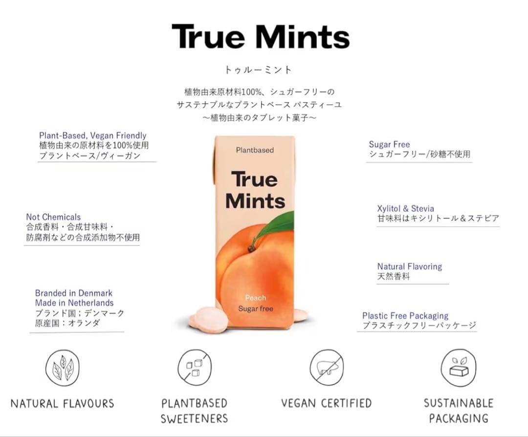 【未開封】TRUE MINTS ミント味 ピーチ味 すいか味 口臭ケアタブレット