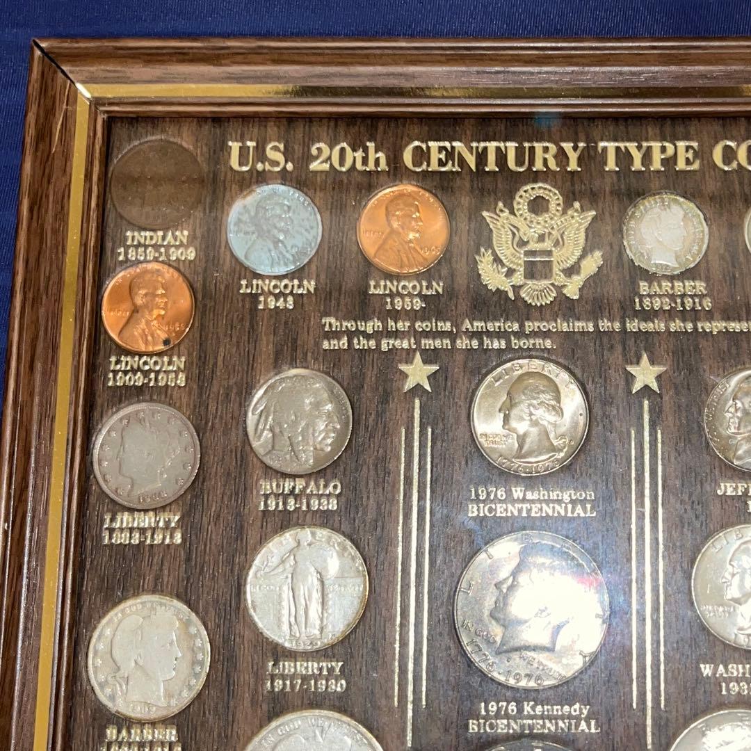 アメリカ 銀貨 US Type Coin Set 20世紀 古銭 硬貨 フレーム