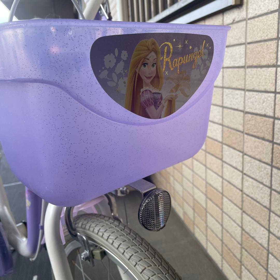 12,500→11,500ラプンツェル 子供用自転車 紫色 補助輪付き