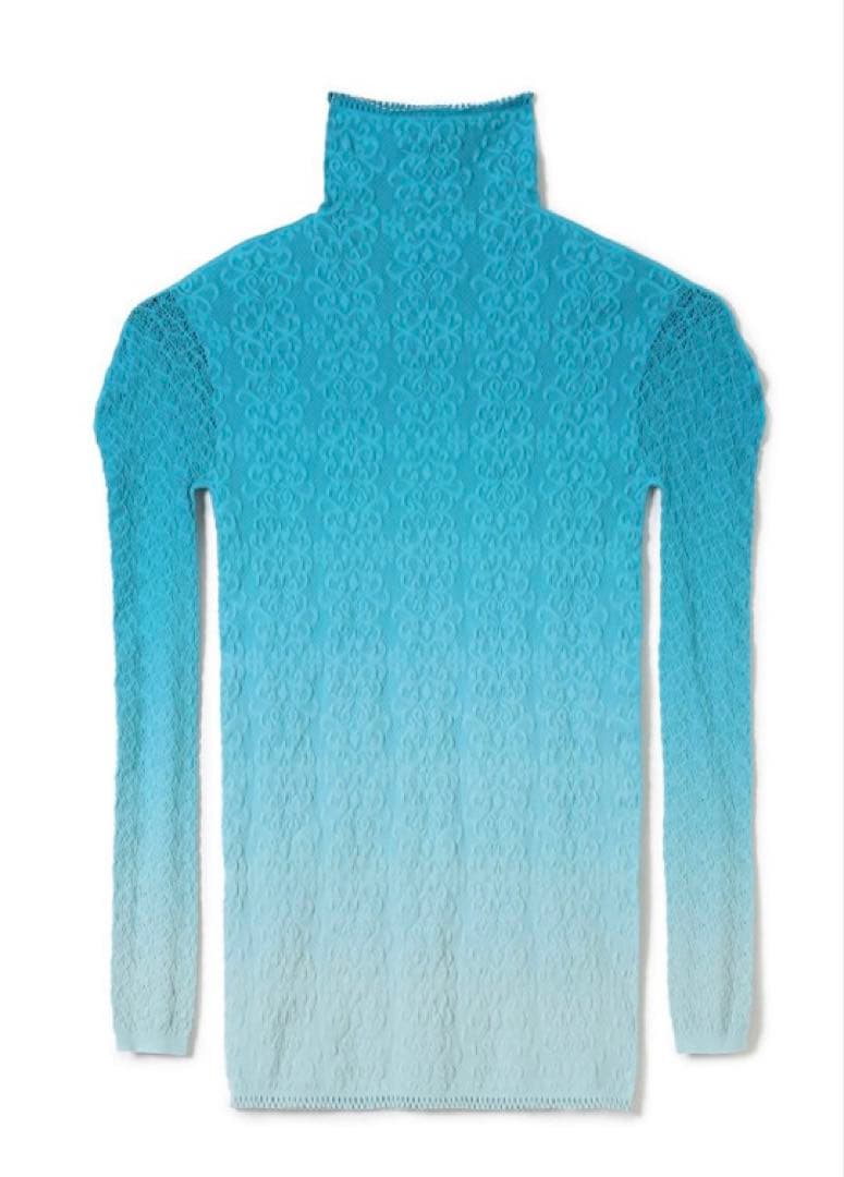 チャコット　ノーソーイングニット　グラデーション　エメラルドグリーン