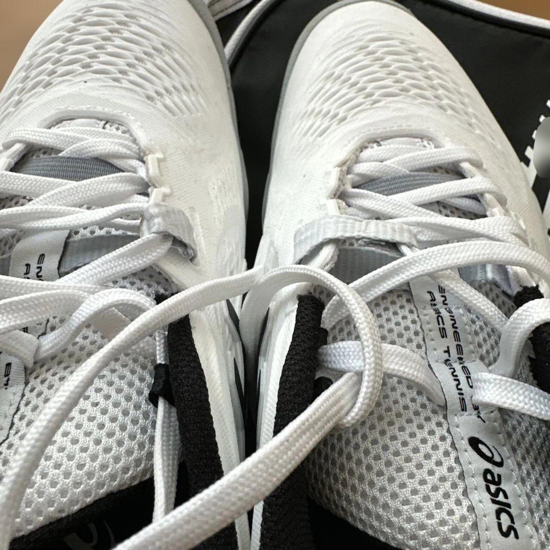 最終大幅お値下☆断捨離☆アシックスソフトテニス砂入りオムニクレー用テニスシューズ