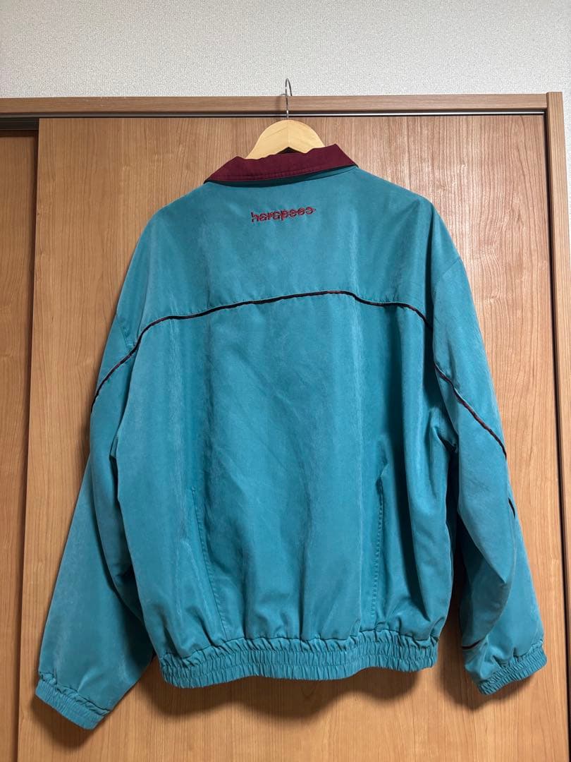 ミュージシャン harapeco Color Suede blouson-Blue Green