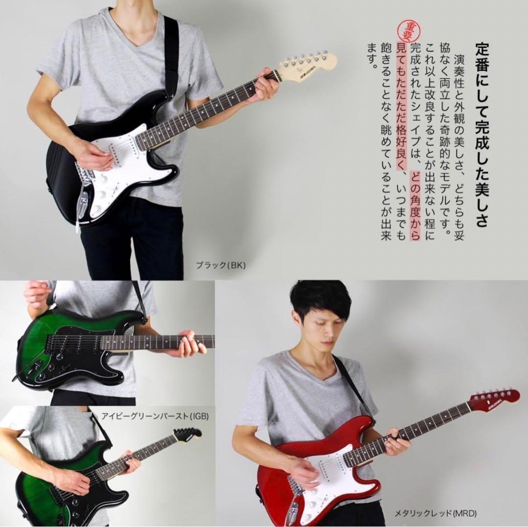 エレキギター　初心者向け　初心者セット　ケース付き