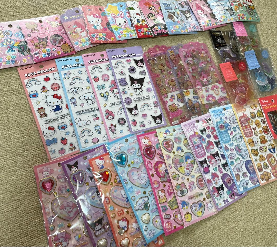 お値引きdayおはじきシール、ペタメロウステッカーズ、平成はっぴーフォン等セット