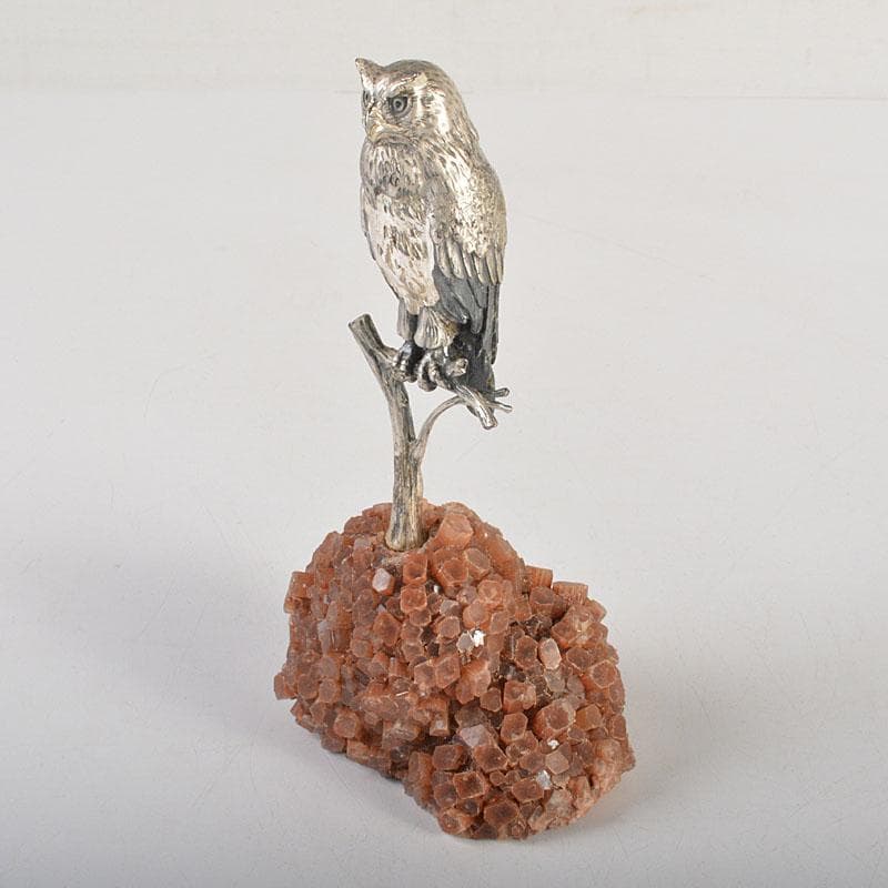ALPACA PLATEADA Y　フクロウ　梟　置物　C　6772