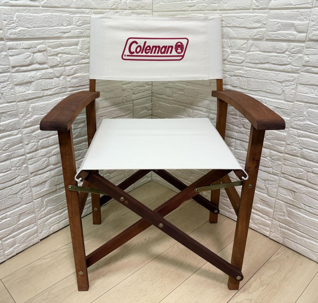 希少 未使用 Coleman コールマン ガーデン ウッドチェア 折りたたみ ②