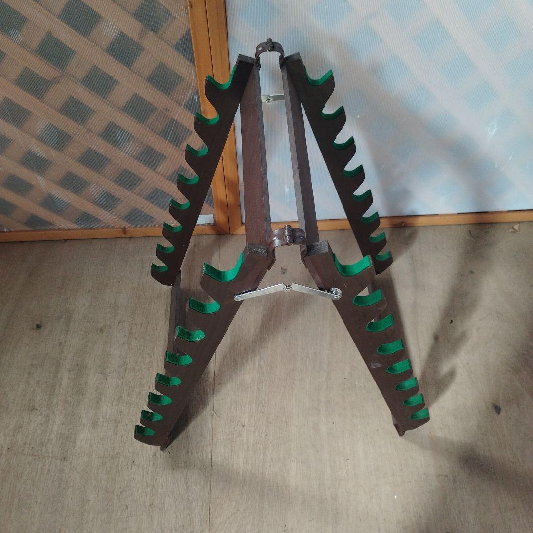 木製折りたたみスタンド　模造刀　刀立て