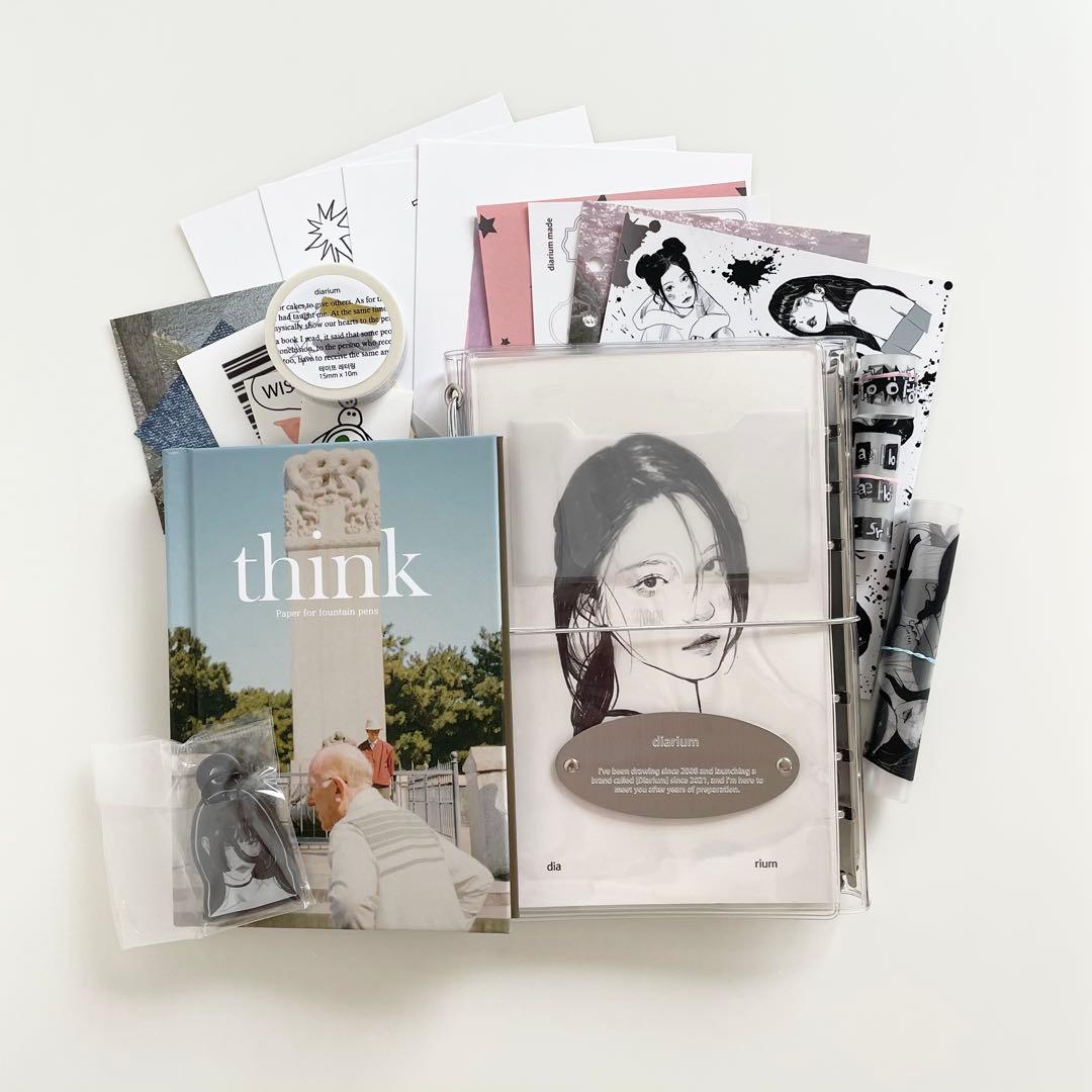 早い者勝ち　韓国　バインダー　貯金　diarium セット　B A6 リフィル