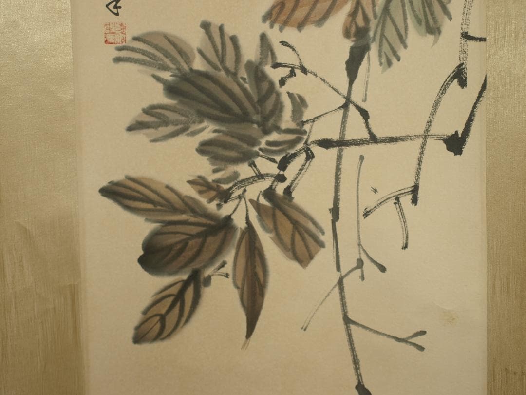 骨董市仕入れ品 山水図　掛け軸　肉筆水彩絵　骨董品 BD191A10-3