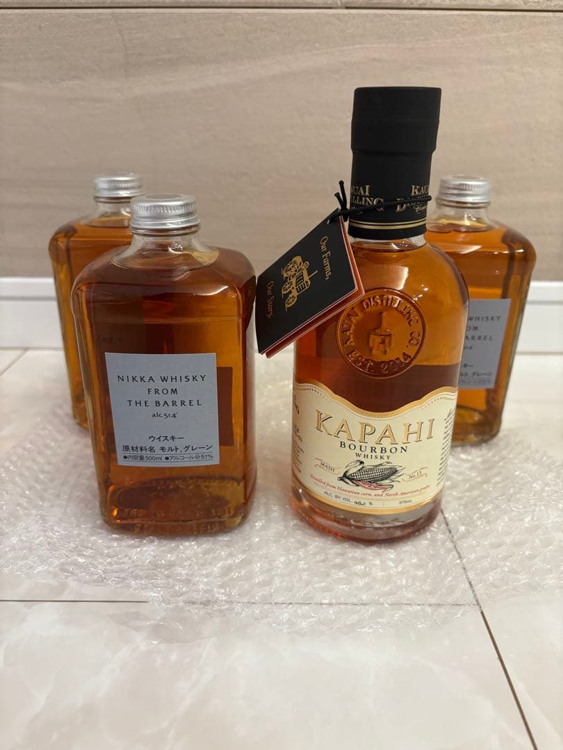 KAPAHIバーボンウイスキーとフロムザバレル3本のセット