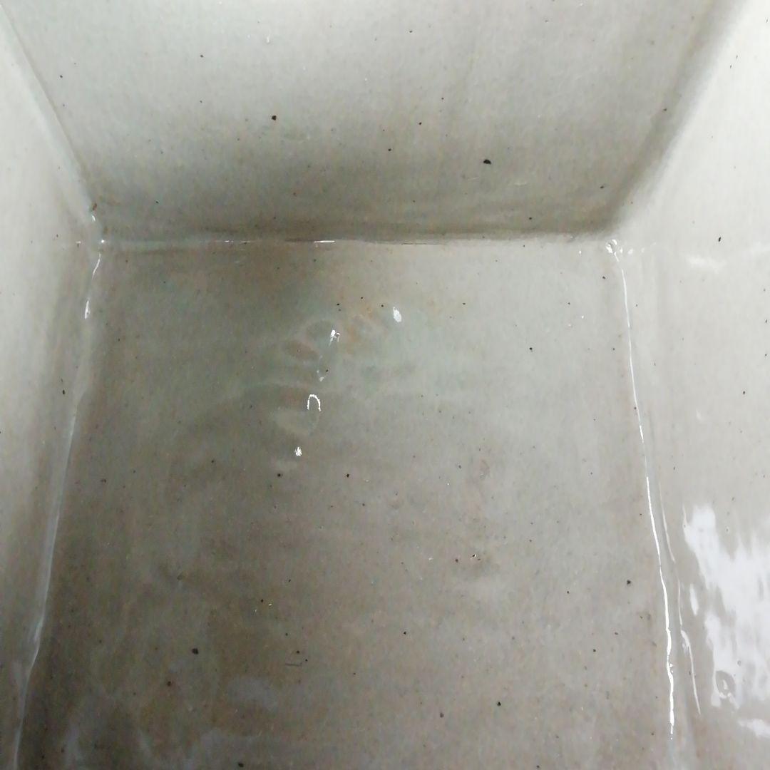 Ｔ８６５　水指　『玄々斎好　三島　角』『福森比路志』『塗師　木村表恵』　共箱