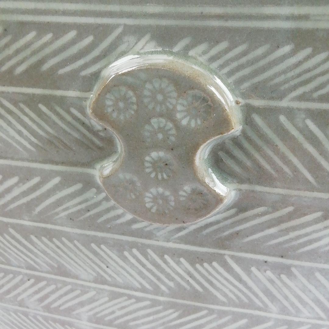 Ｔ８６５　水指　『玄々斎好　三島　角』『福森比路志』『塗師　木村表恵』　共箱