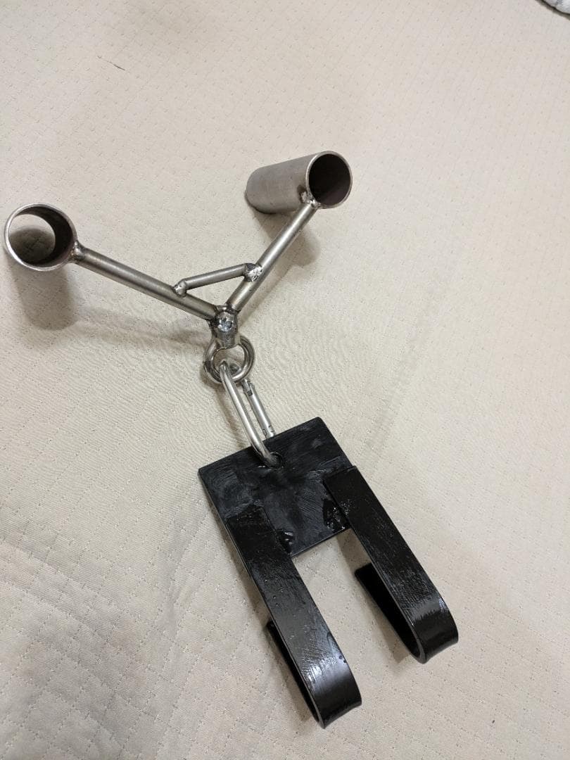 前腕クラッシャー＋ダンベル活用フックとカラビナ付き　アームレスリング