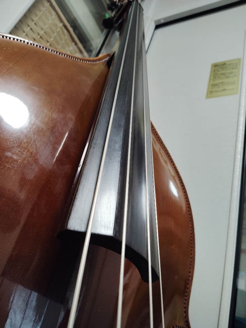 コントラバス ウッドベース チャキ F-20 表単板 ケース付 スピロコア弦