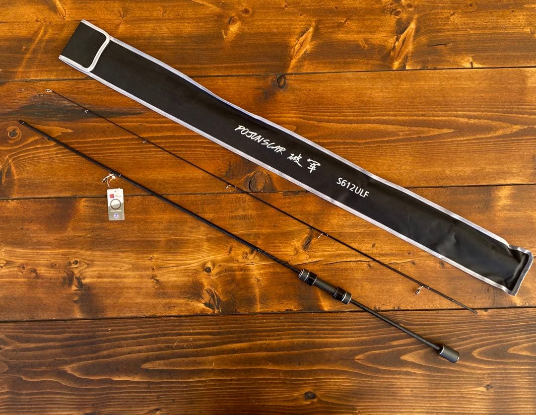 アジングセット　アジングロッド　S612ULF 183cm スピニング　ブラック