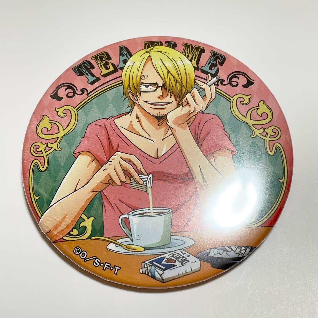 【美品】ONE PIECE サンジ TEA TIME 缶バッジ 缶バッチ