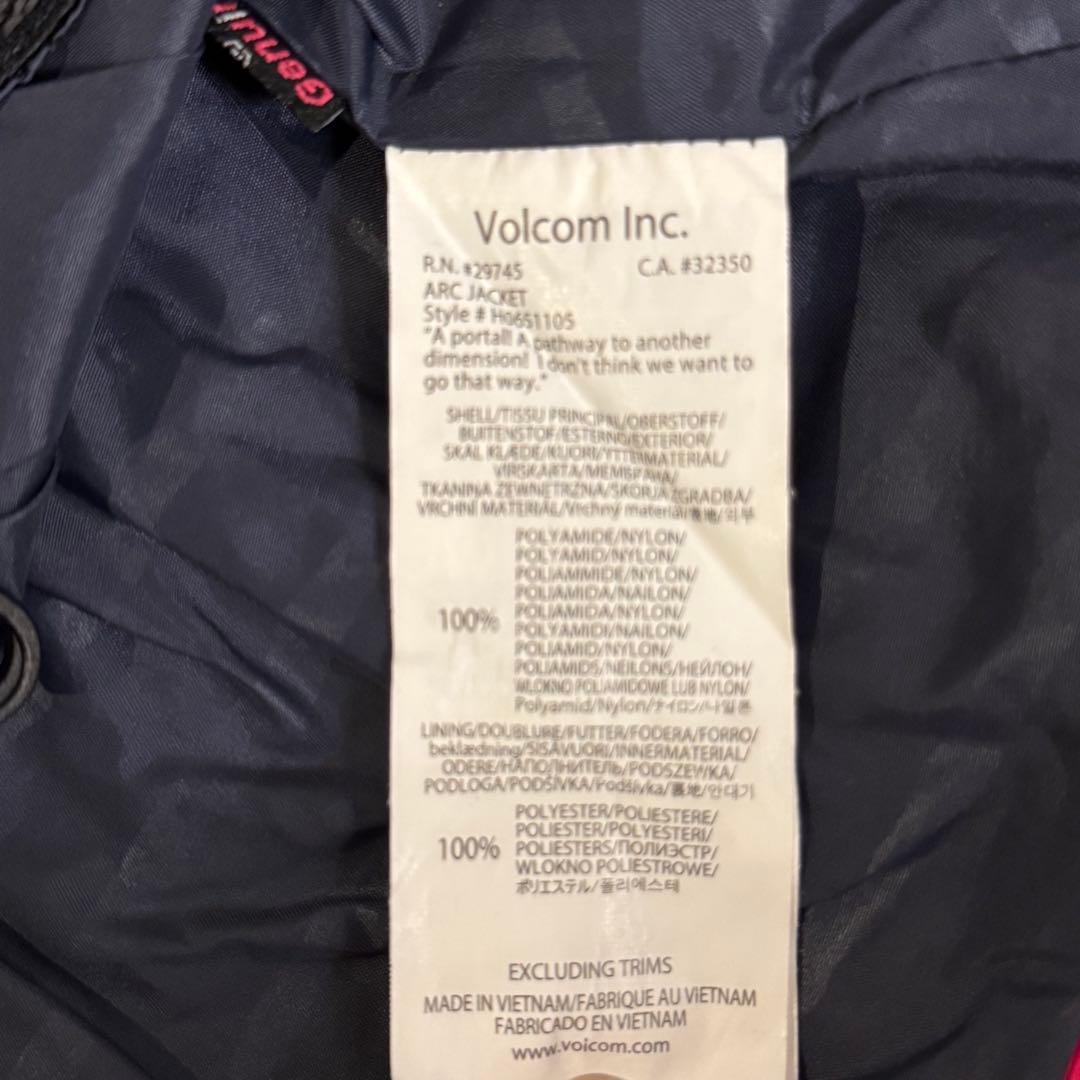 美品✨Volcom ボルコム スノーボードウェア 上 女性用 ピンク/ブラック