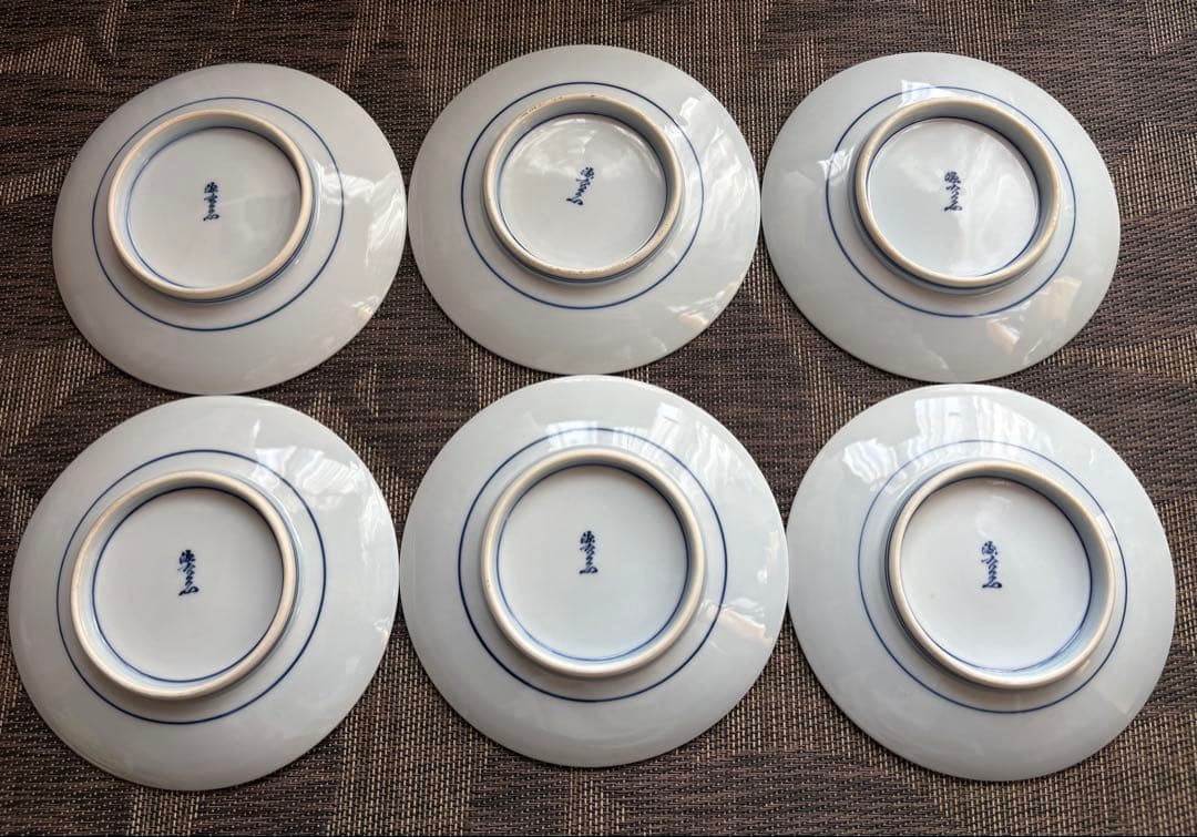 有田焼　源右衛門窯　染付葡萄　カップ・ソーサー6客セット