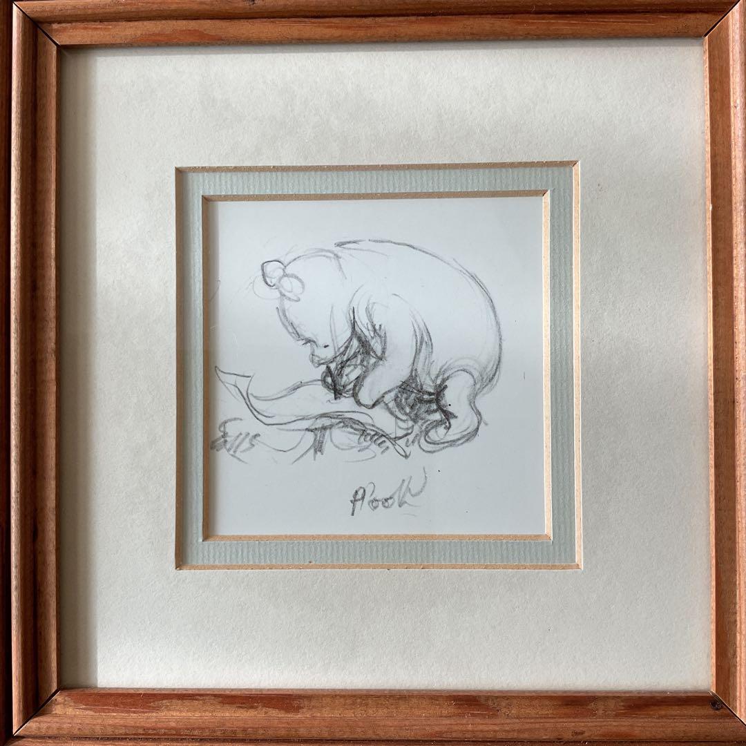 『クマのプーさん』絵本挿し絵の複製画 ★ イギリス額装品