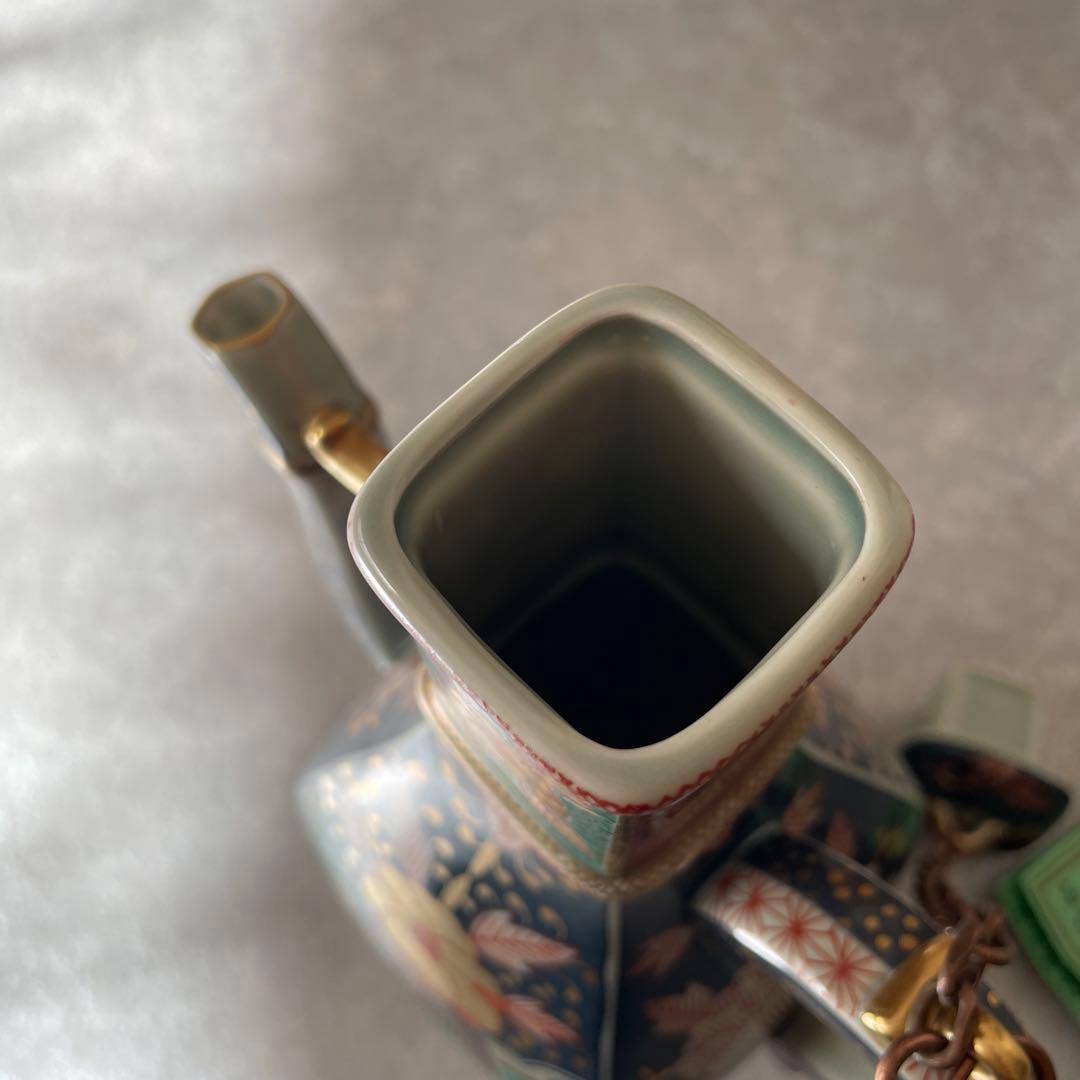 美品【希少】伊万里有田焼　林九郎窯　金彩色絵 水差し 酒器　水柱