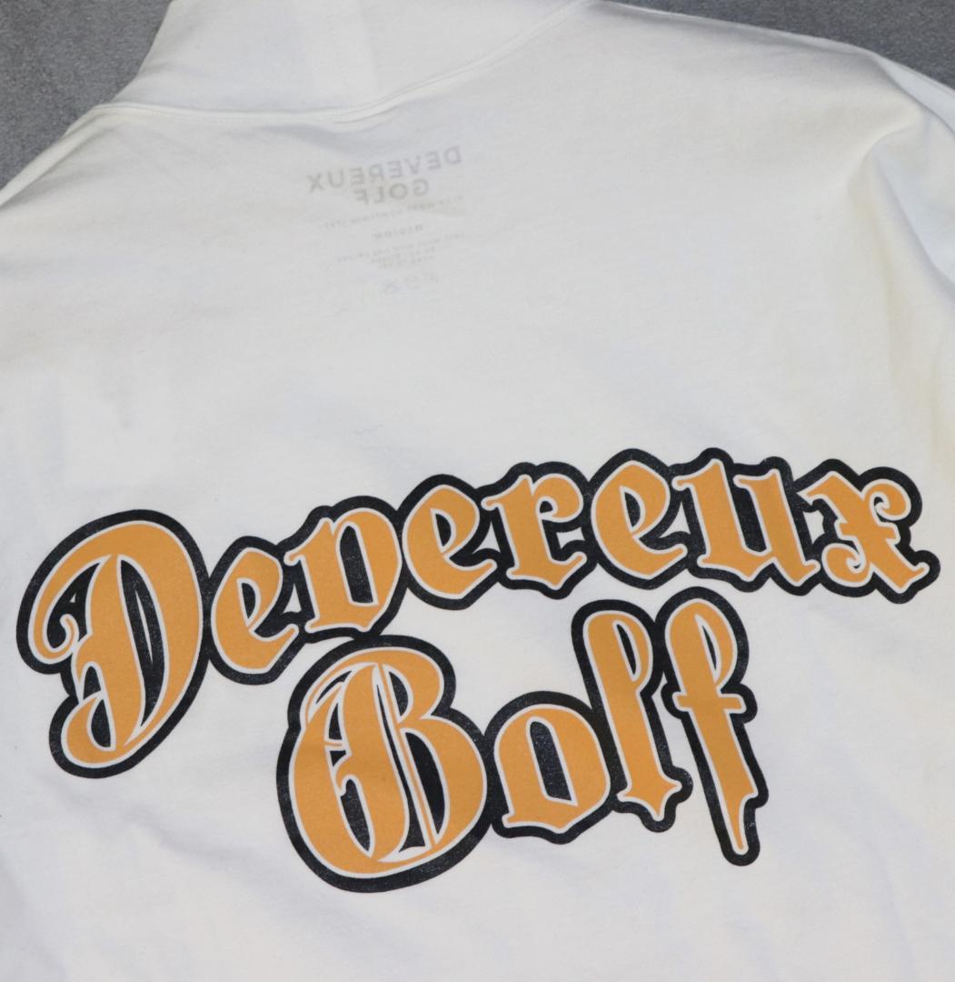 新品【デヴァロー ゴルフ】レディース プリント長袖Tシャツ 白 M(メンズ S)